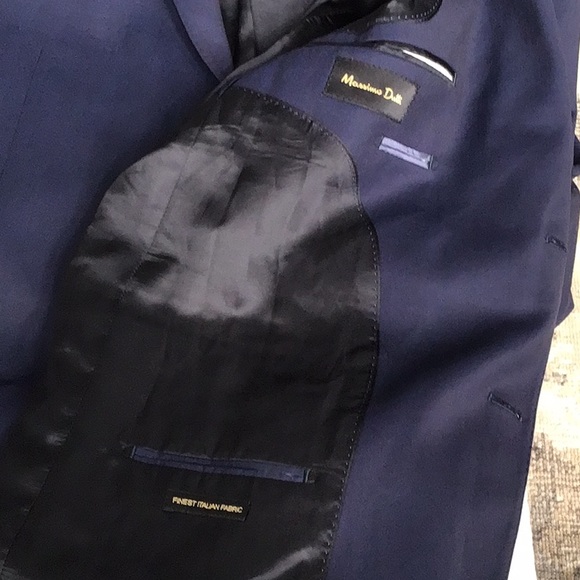 Massimo Dutti finest Italian fabric made in turkey navy blue sports jacket - Picture 16 of 17